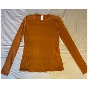 Lululemon Wundermost Ultra-Soft Nulu Crewneck Long-Sleeve Shirt Sable Size M